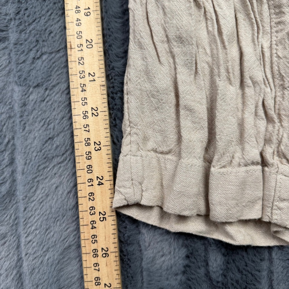 Old Navy Womens Straight High Rise Linen Blend Comfort Waist Pants Beige Size M - Picture 4 of 9